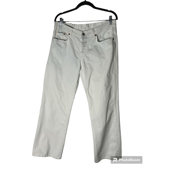 Lucky Brand Dungaree Classic Fit Jeans Size 12/31 in White Regular Length - Picture 1 of 5
